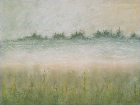 Motiv: Landschaft Kanal Nebel