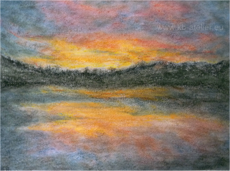Motiv: Landschaft Abendhimmel